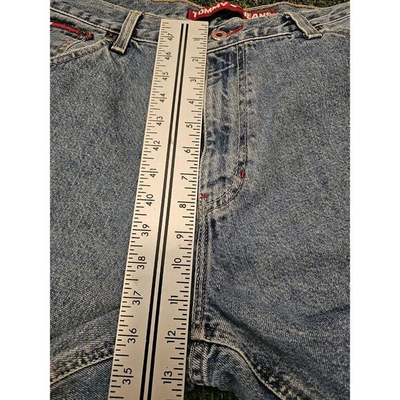 VINTAGE Tommy Hilfiger Jeans Mens 36 Light Wash Flag Logo Baggy Skater 90s Y2K - Picture 5 of 8